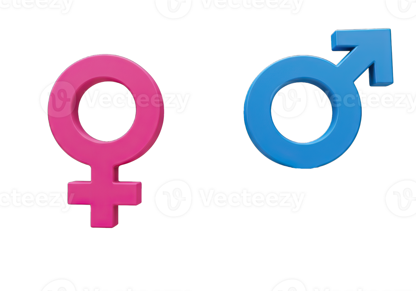 Gender Symbols Pink Female and Blue Male png