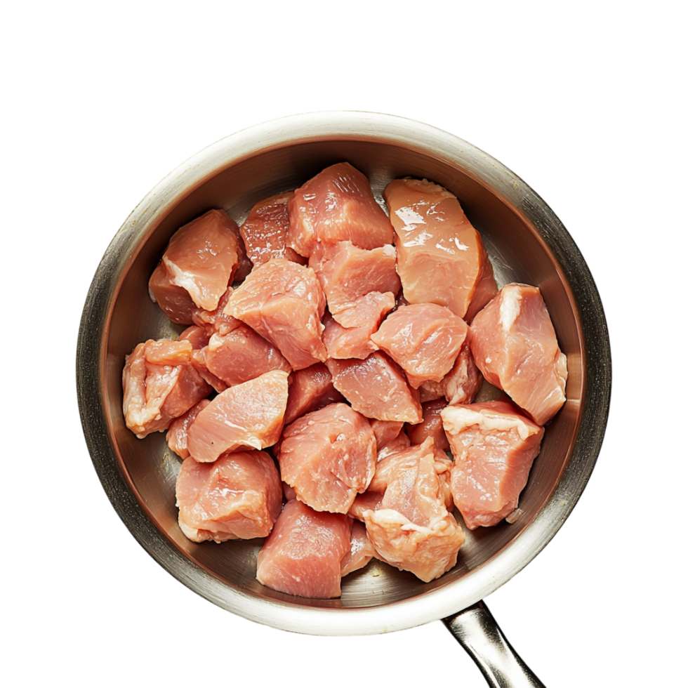 chicken in a pan on a transparent background png