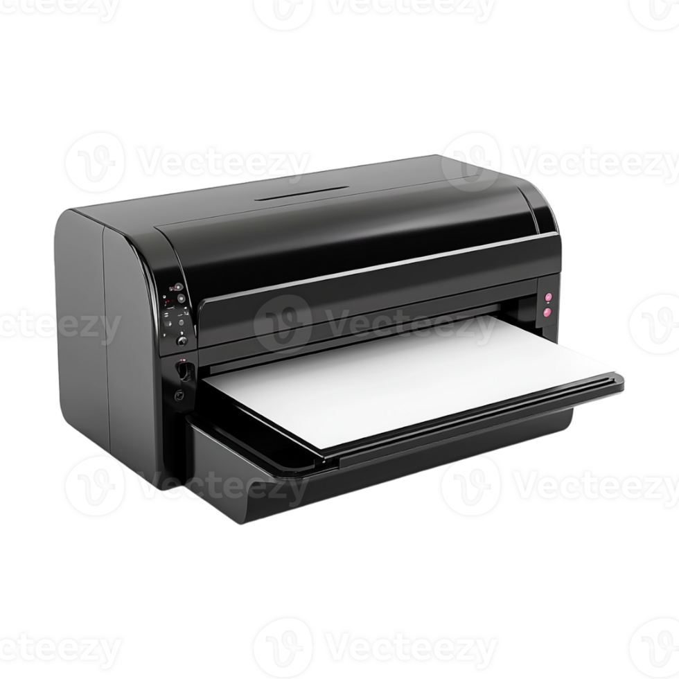 A printer with a sheet of paper on top image png