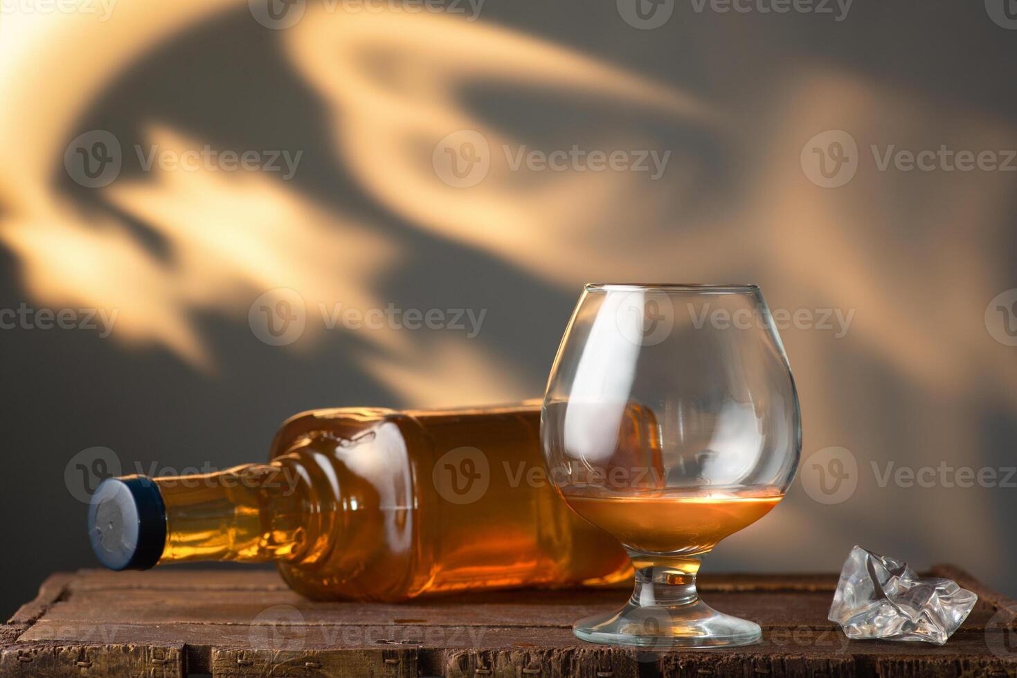 Cognac on the table photo