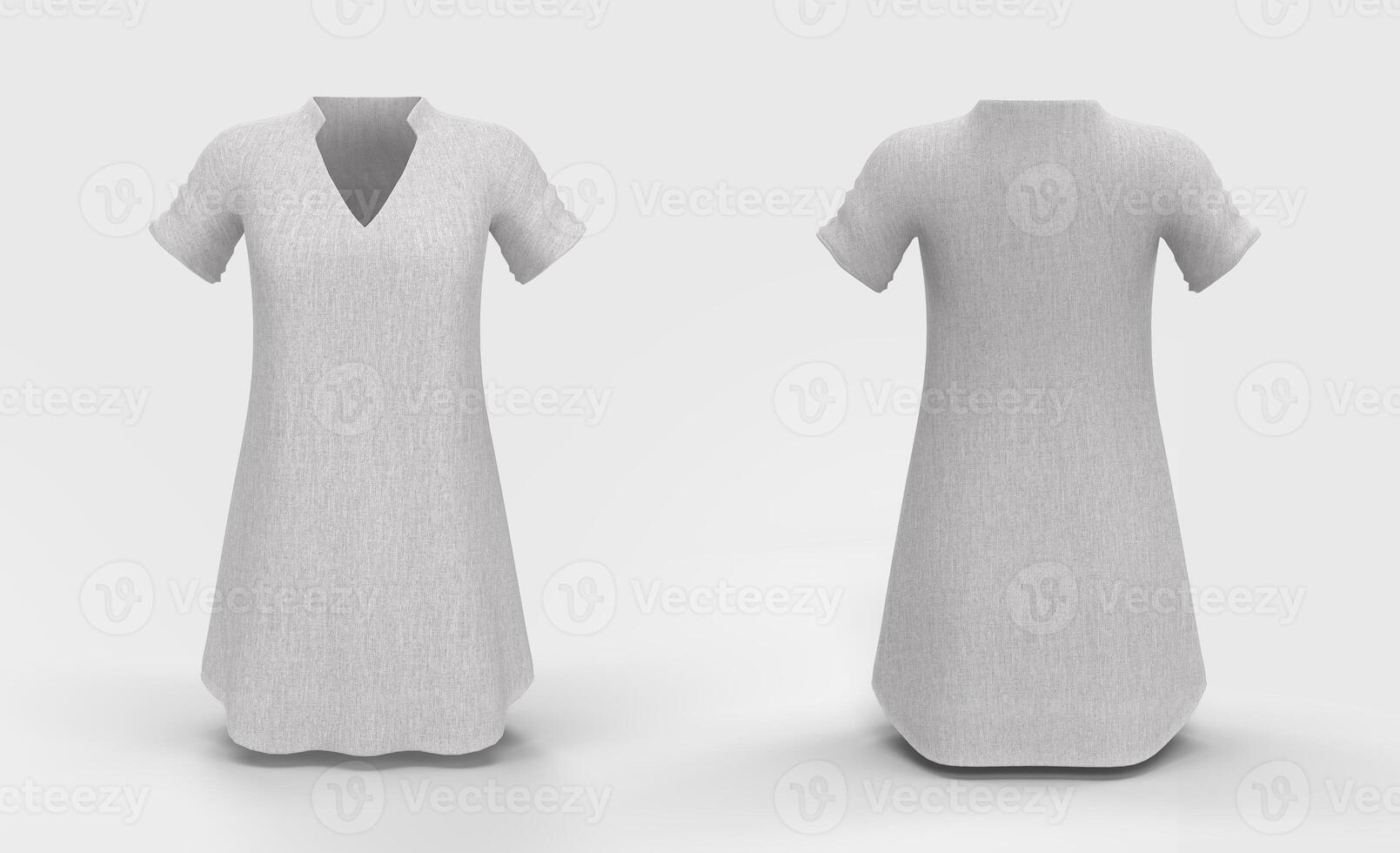 white dress front and back view floating in the scenery photo