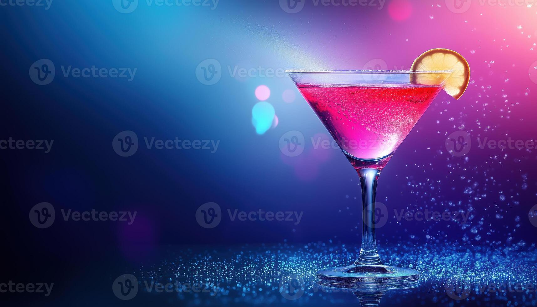 Bartender Crafts A Generous Martini Cocktail With Splashes Of Spray For A Refreshing And Elegant Presentation At The Bar photo