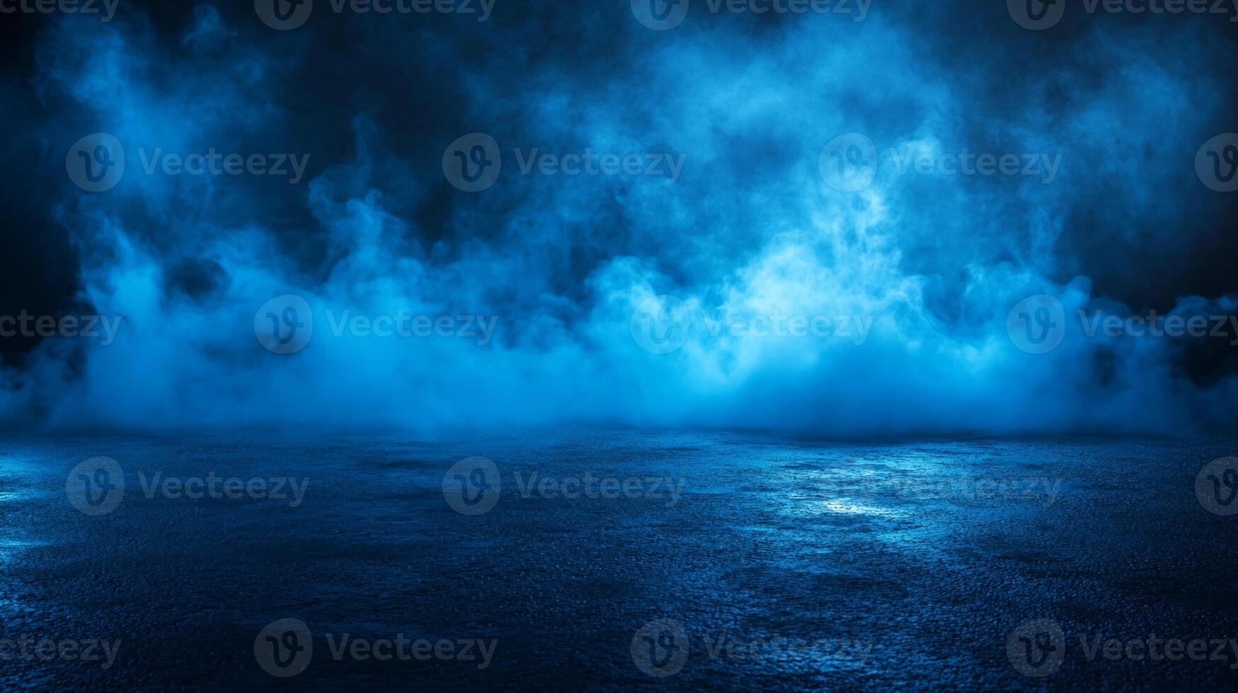 Blue Smoke and Reflective Surface photo