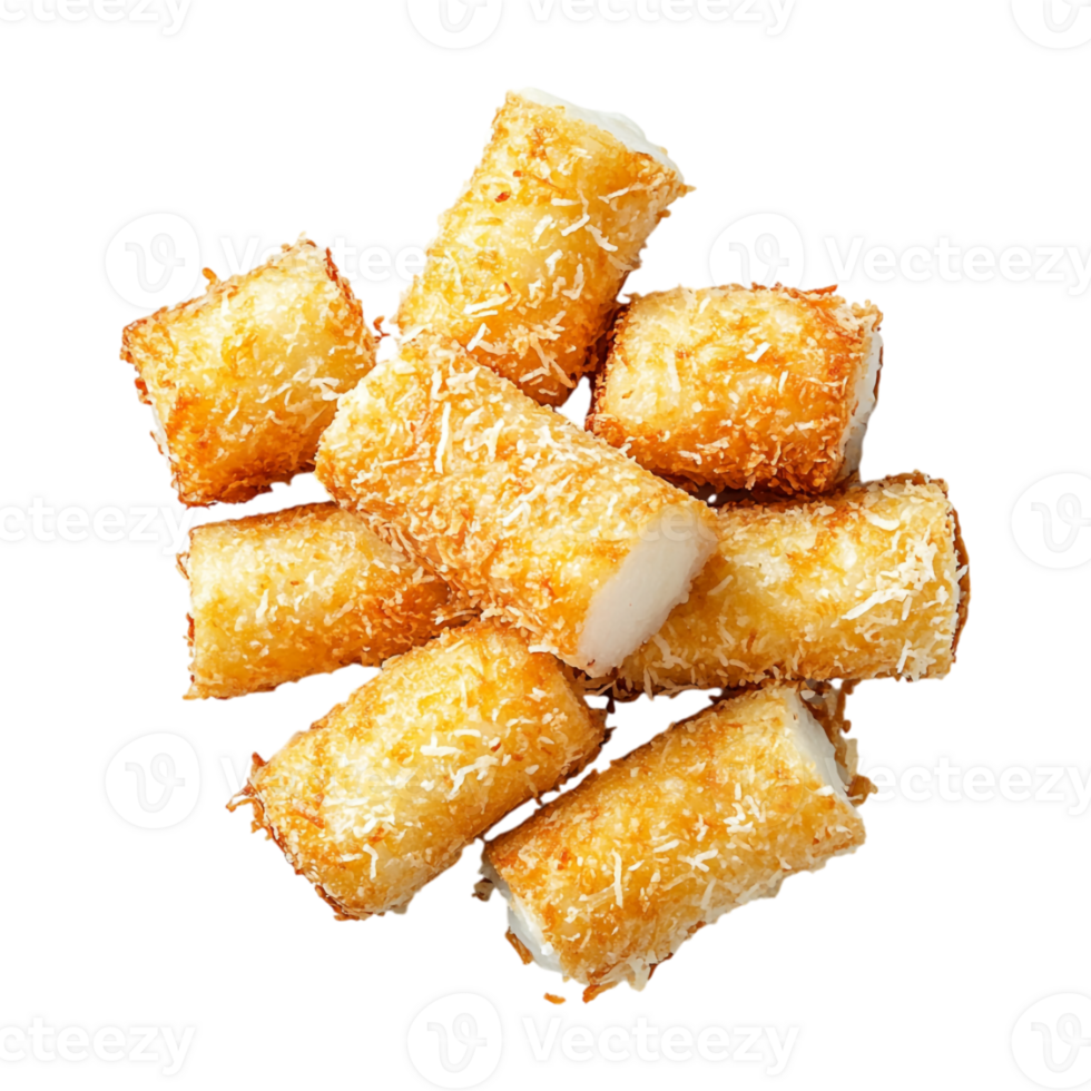 a pile of fried food on a transparent background png