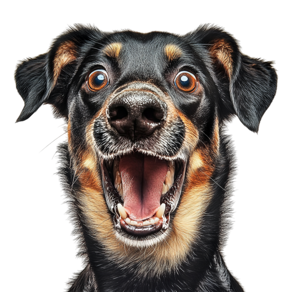 Surprised Dog on Transparent Background png