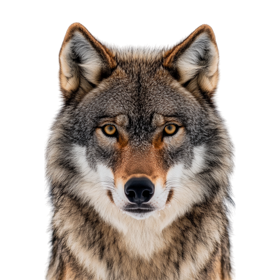 wolf face on transparent background png