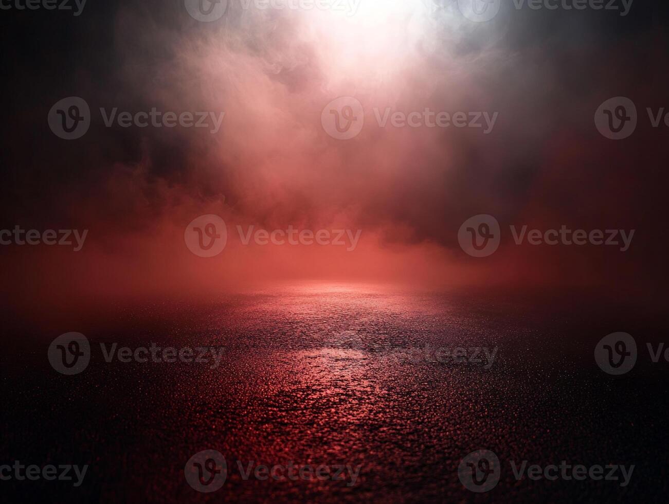 Red Fog and Reflective Surface photo