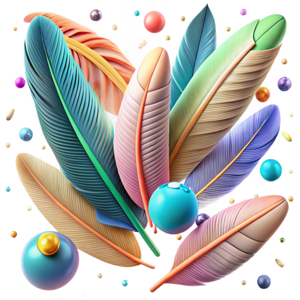 extraordinary vintage Bird Feather Isolated Colorful Pattern genuine png