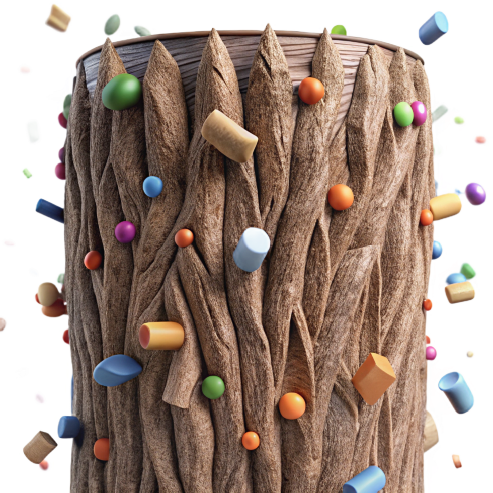 extraordinary classic Close Up of Tree Bark Texture Transparent Background professional png