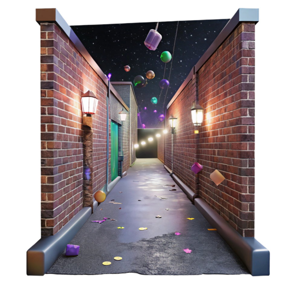 beautiful rustic City Skyline at Night with Stars Cutout exclusive png