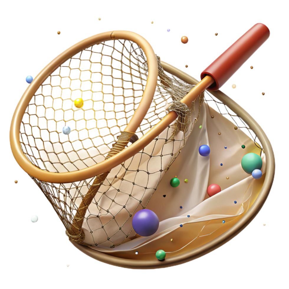 impressive traditional Empty Fishing Net Cutout Transparent Background Hanging View professional png