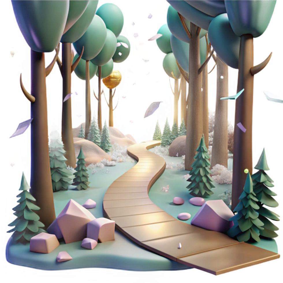 stunning abstract Forest Path at Dawn Transparent Background exclusive png