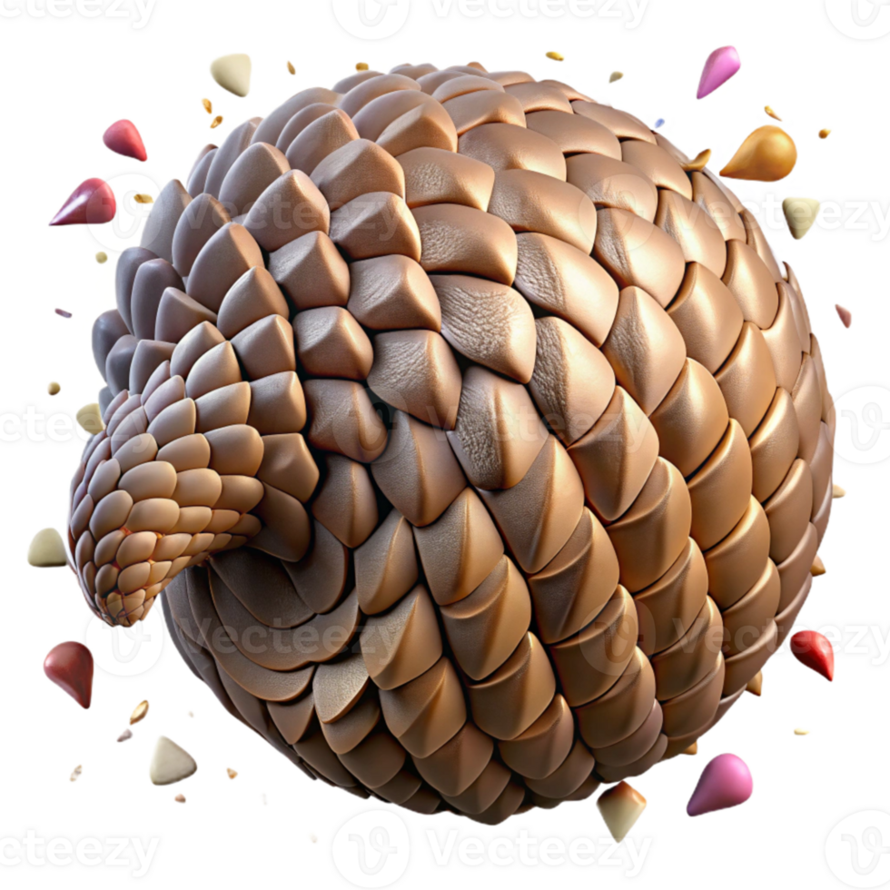 elegant modern Cracked Pangolin Scale Cutout with Detailed Texture original png