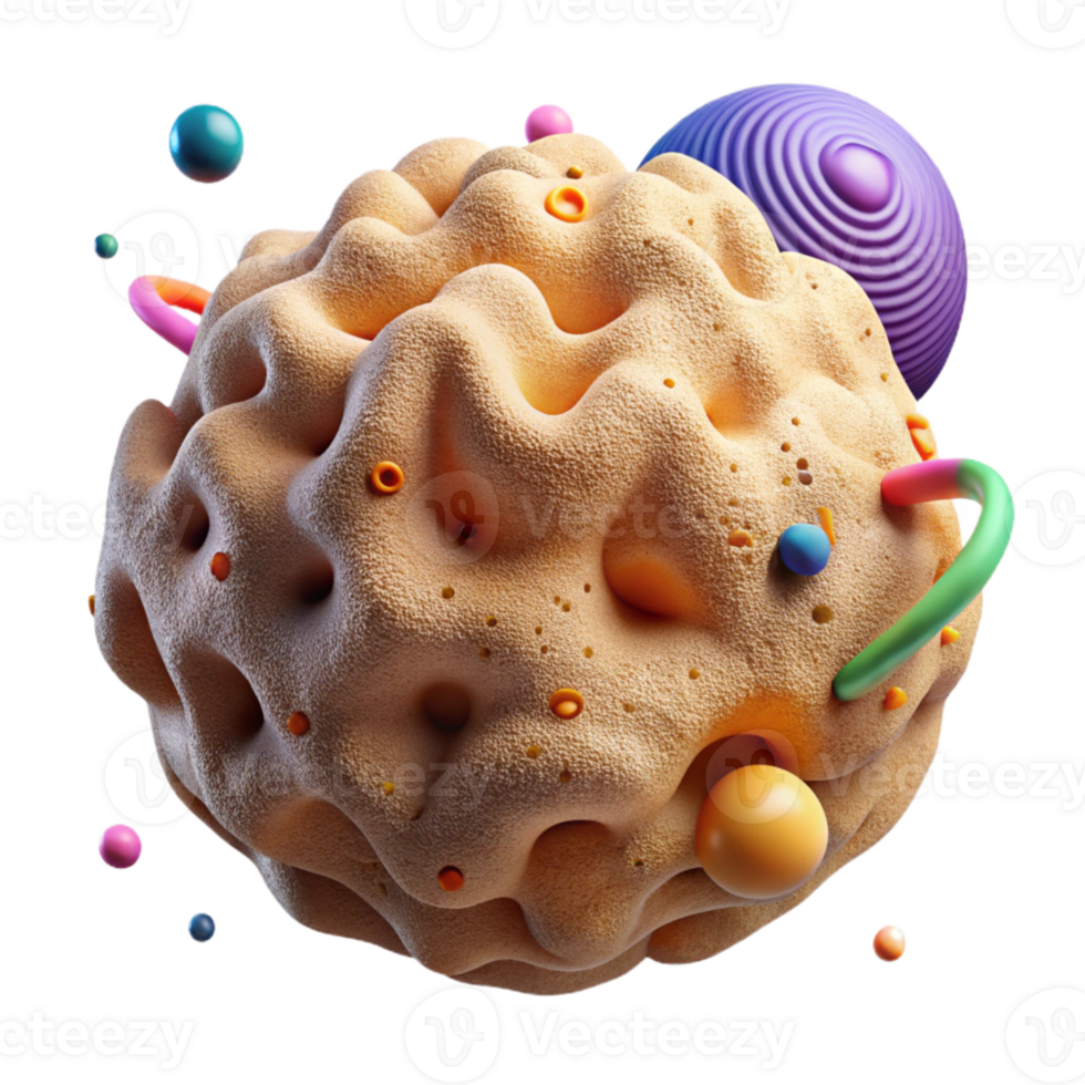 vibrant modern Dying Sea Sponge From Pollution Side View Isolated premium png
