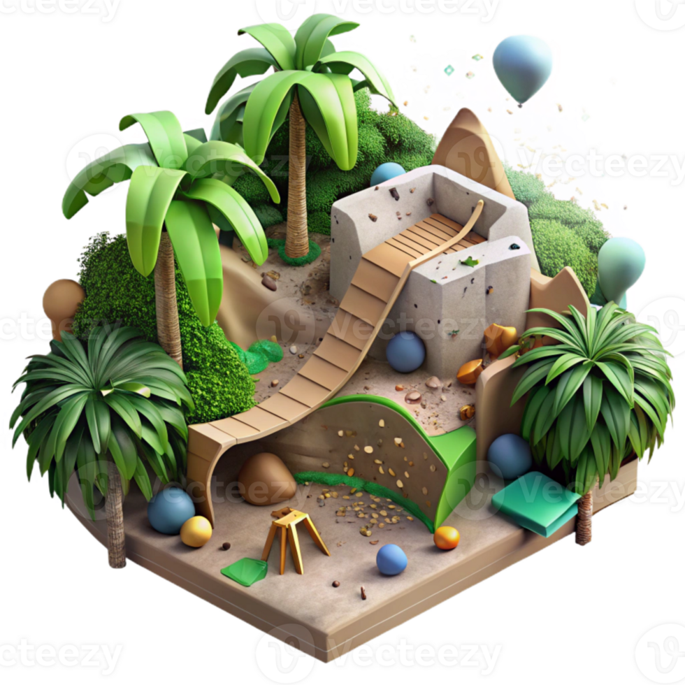 beautiful creative Aerial View of Deforestation in Rainforest Transparent Cutout premium png