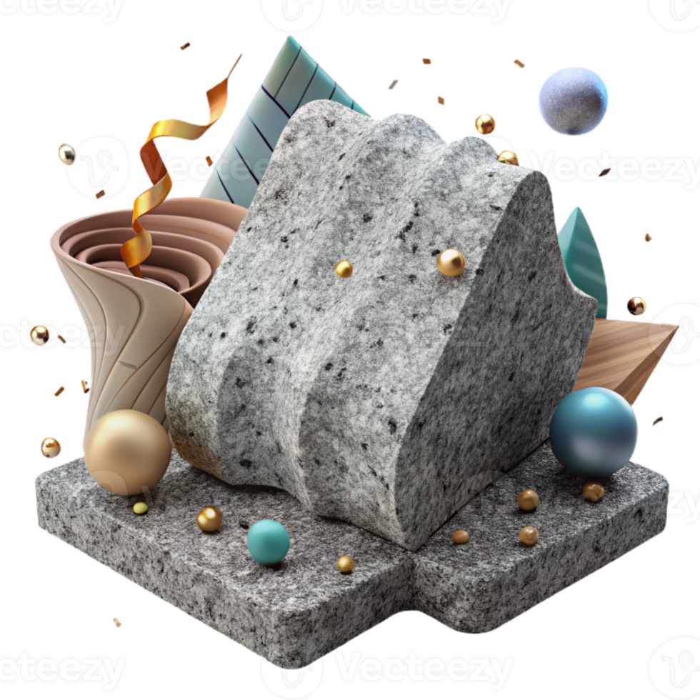 extraordinary artistic Cool Gray Granite Texture Cutout authentic png