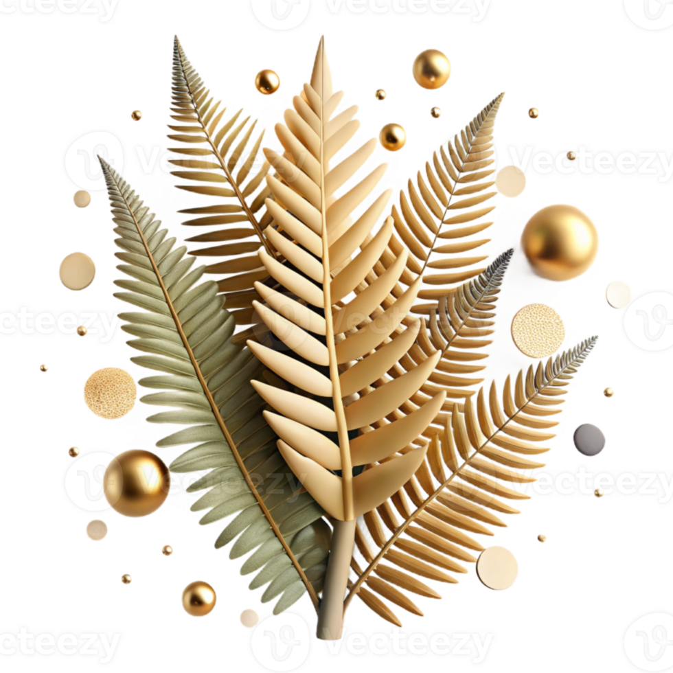 magnificent rustic Fern Fronds Cutout Transparent Background detailed png