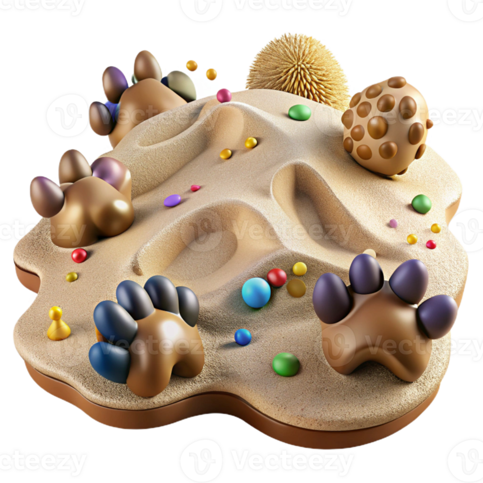 elegant creative Animal Tracks in Sand Detailed Texture Isolated authentic png