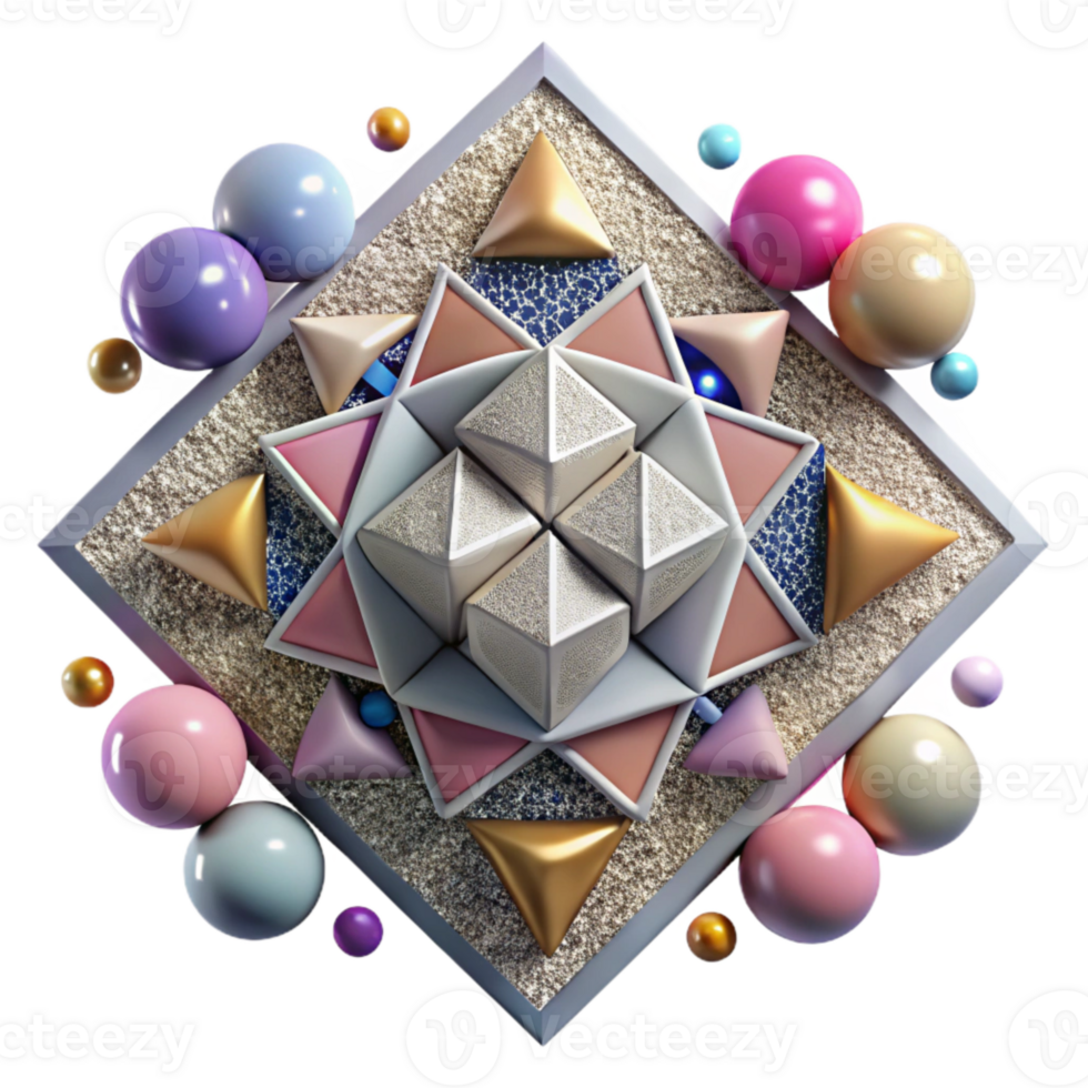 extraordinary artistic Geometric Mosaic Pattern Isolated Element genuine png