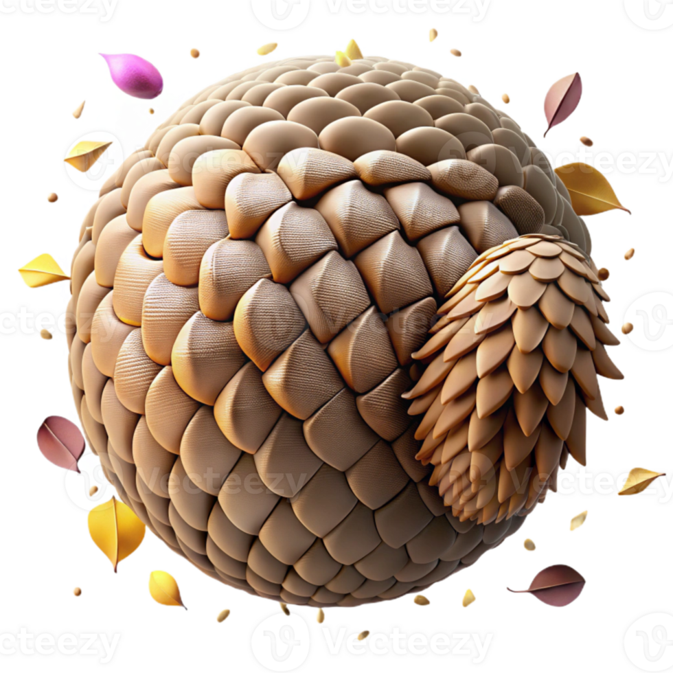 wonderful creative Cracked Pangolin Scale Cutout with Detailed Texture detailed png
