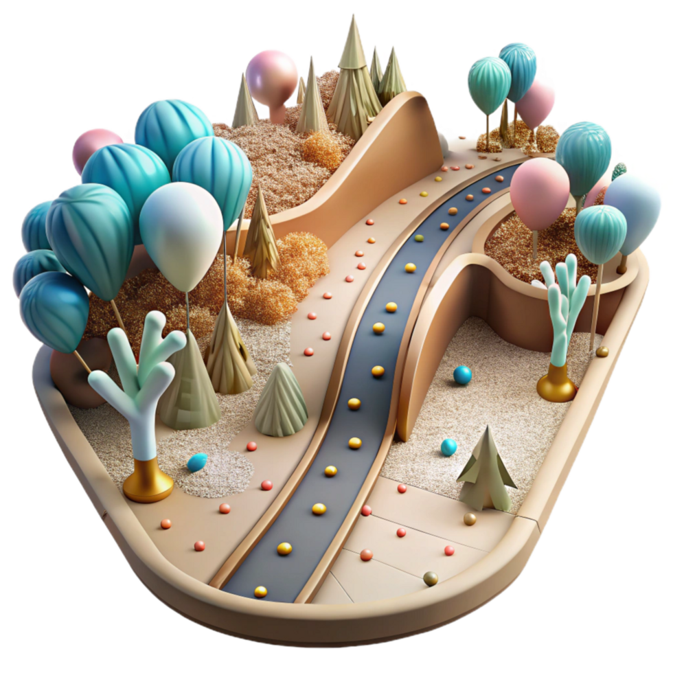 magnificent modern Connecting Habitats Wildlife Corridor Illustration Transparent high quality png
