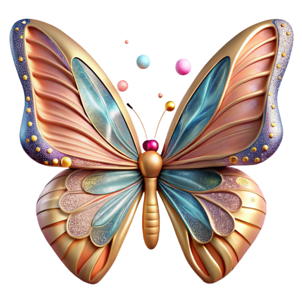 vibrant abstract Butterfly Wing Pattern Detail Isolated png