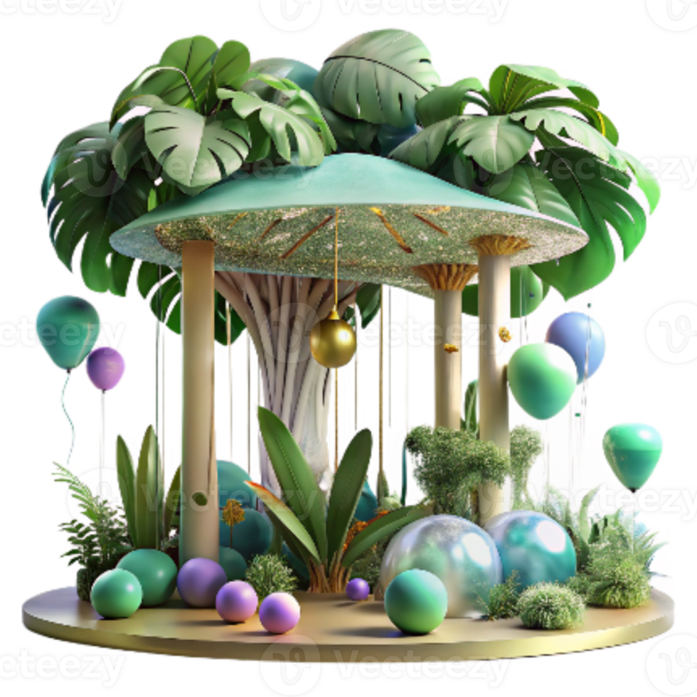 dramatic minimalist Diverse Rainforest Canopy Scene Transparent Element exclusive png