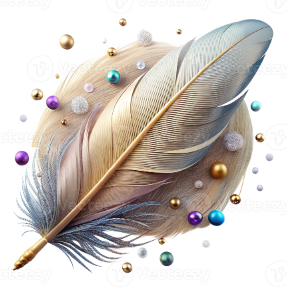 serene artistic Detailed Feather Texture Close Up Transparent png