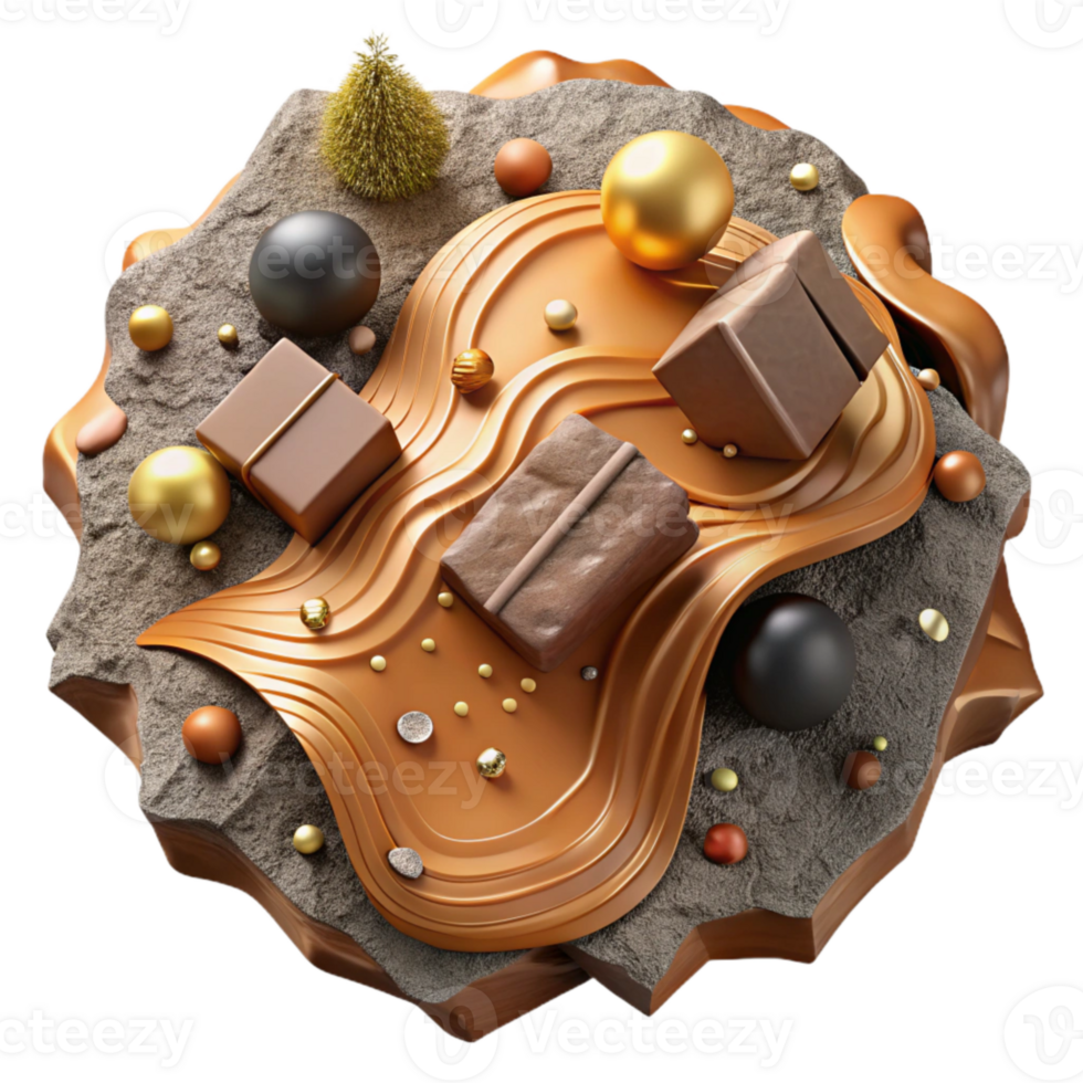 beautiful modern Deforestation Aerial View Isolated Element exclusive png