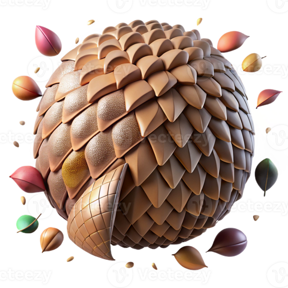 beautiful modern Cracked Pangolin Scale Cutout with Detailed Texture professional png