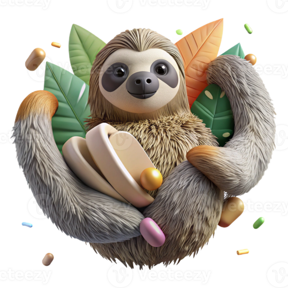 magnificent classic Close Up Deforestation Threat to Sloth Isolated high resolution png