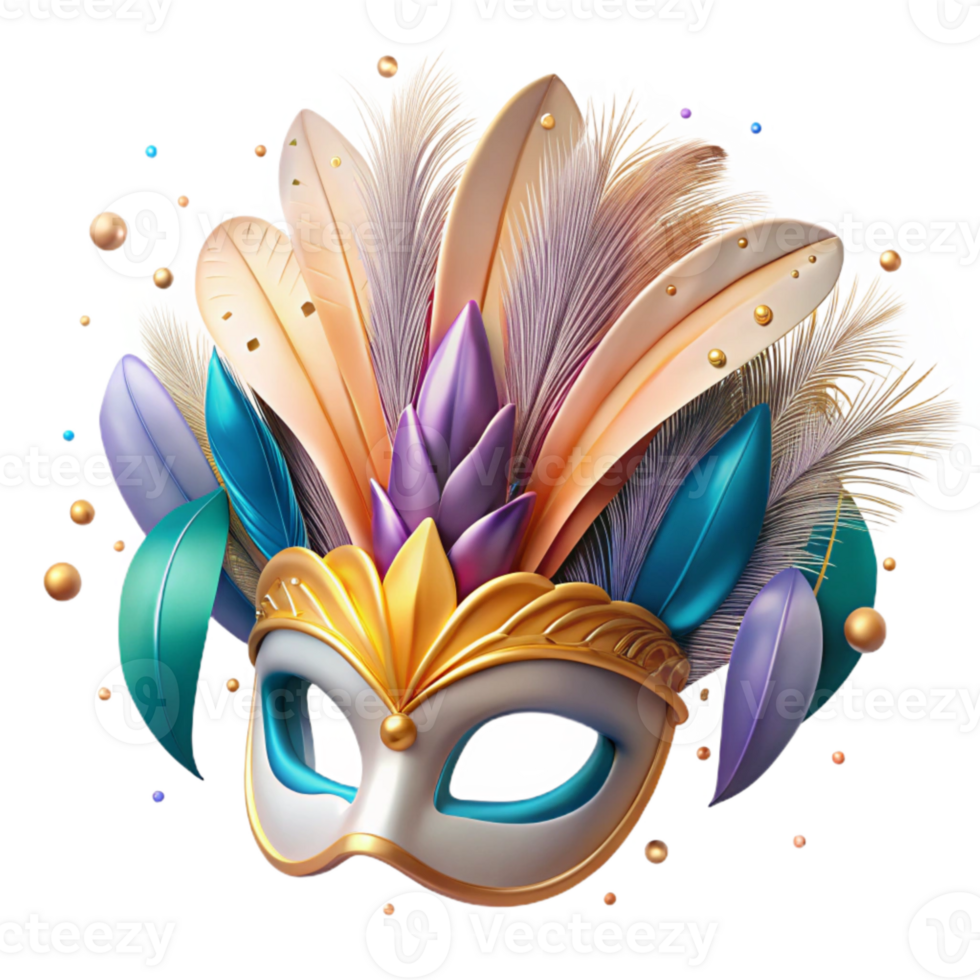 serene classic Brazilian Carnival Headdress Feathered Plume Isolated png