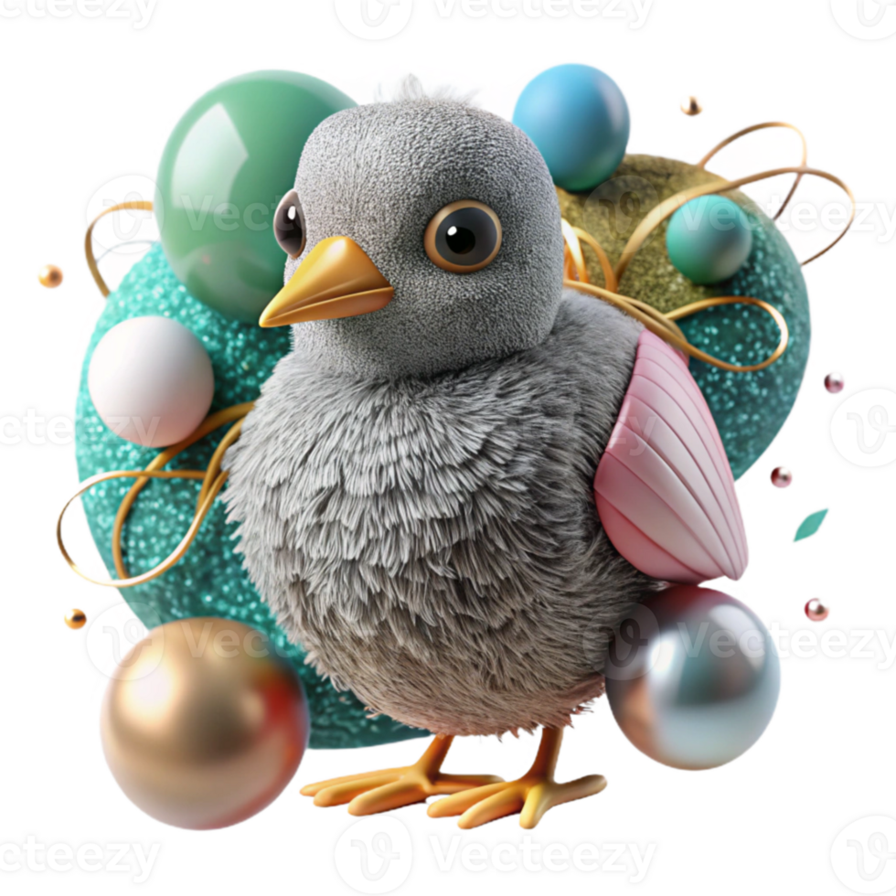 elegant abstract Close Up of Endangered Bird Chick Cutout png