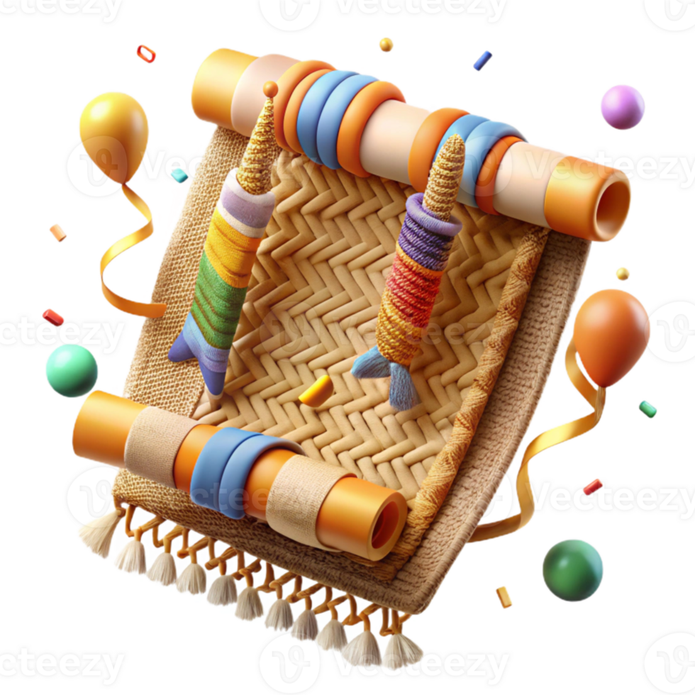 magnificent traditional Conserving Culture Woven Tapestry Isolated high resolution png