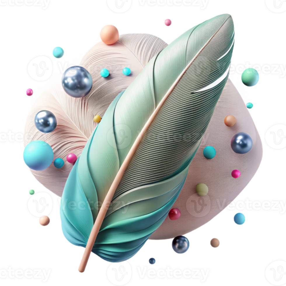 extraordinary vintage Bird Feather Pattern Isolated with Subtle Colors detailed png