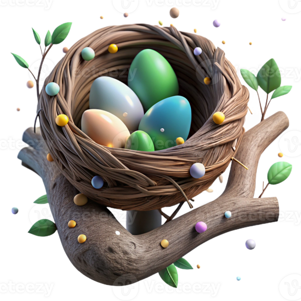 stunning classic Bird Nest in Tree Close Up Cutout original png