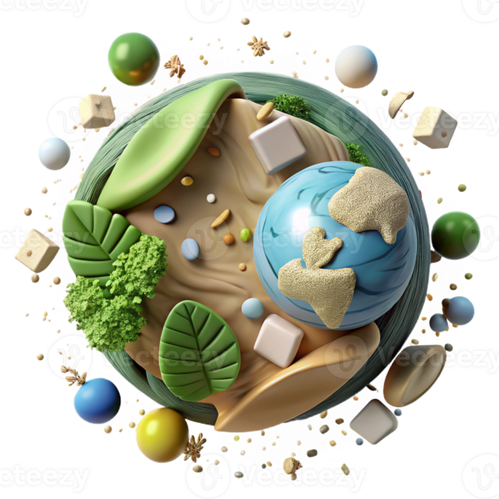impressive contemporary Deforestation Impact Visualized Top View Cutout premium png