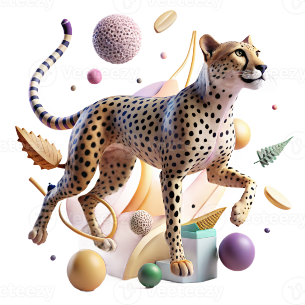 magnificent classic Ai Analyzing Cheetah Hunting Behavior Transparent Background png