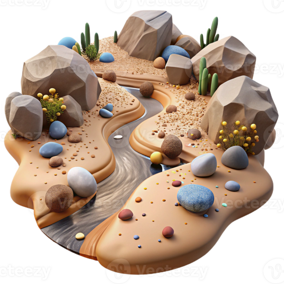 dramatic abstract Drought Affected Riverbed Dry Rocks Cutout high resolution png