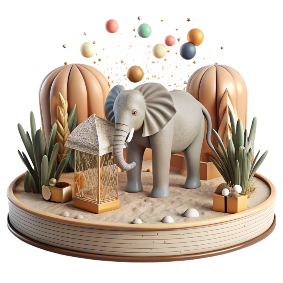 dramatic rustic Empty Elephant Habitat Dry Landscape Transparent Background high quality png