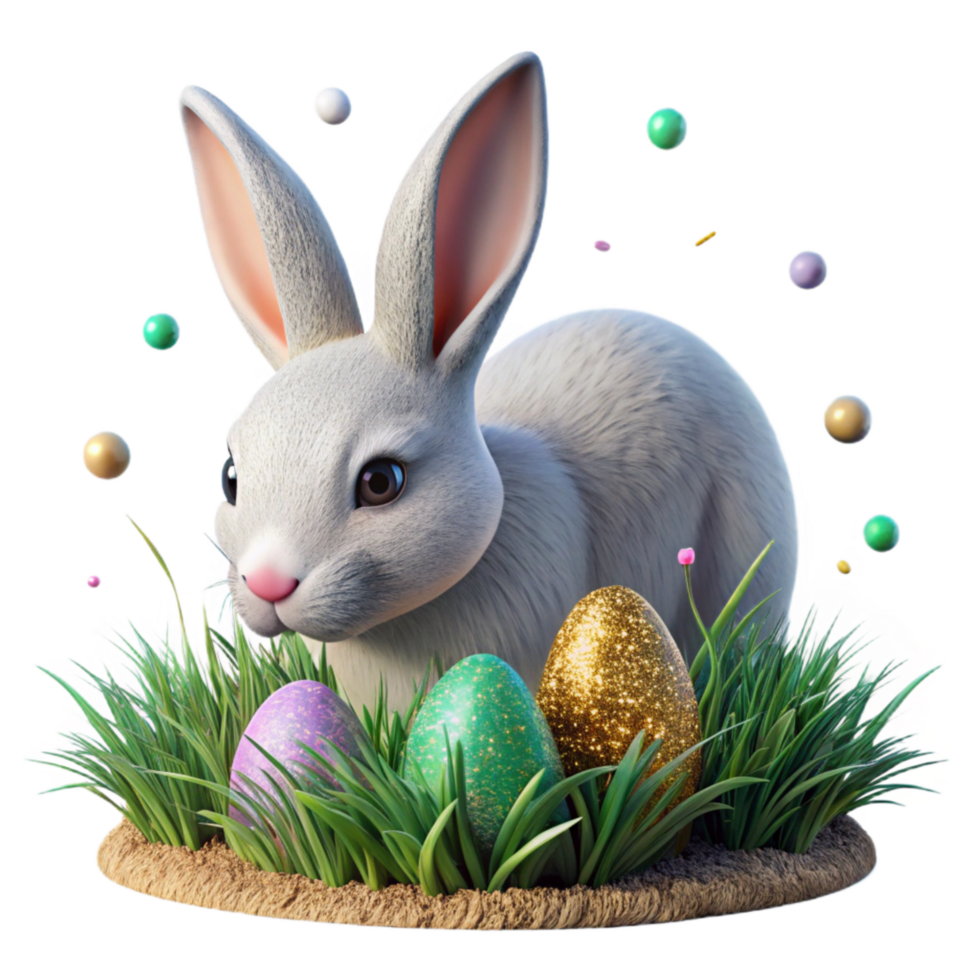 elegant creative Arctic Hare Feeding Cutout Grass Visible png