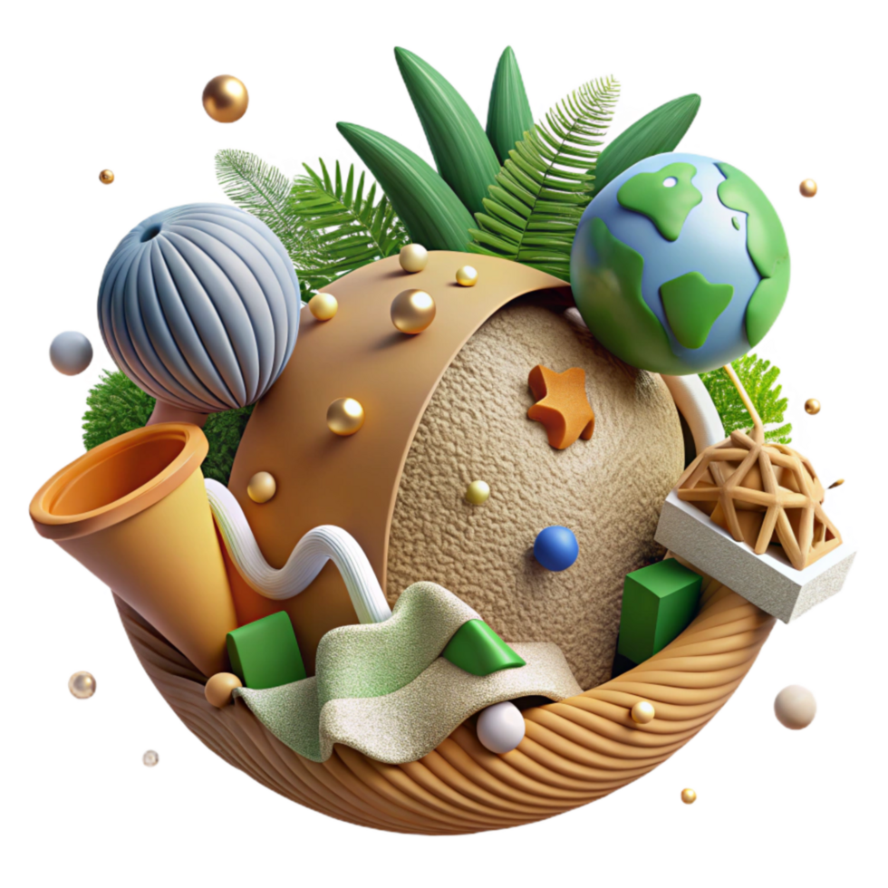vibrant rustic Detailed Illustration Deforestation Impact Visual Isolated high resolution png