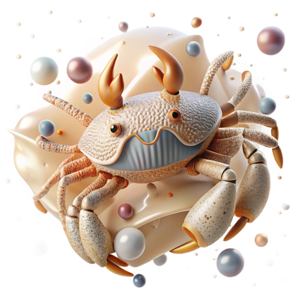 stunning creative Close Up of Affected Crab Larvae Isolated authentic png