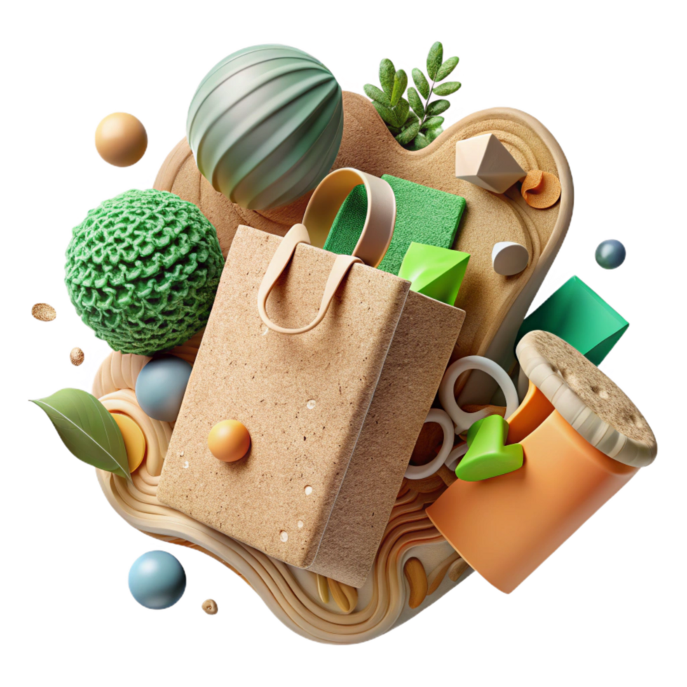 dramatic minimalist Eco Friendly Packaging Isolated Biodegradable Materials high quality png