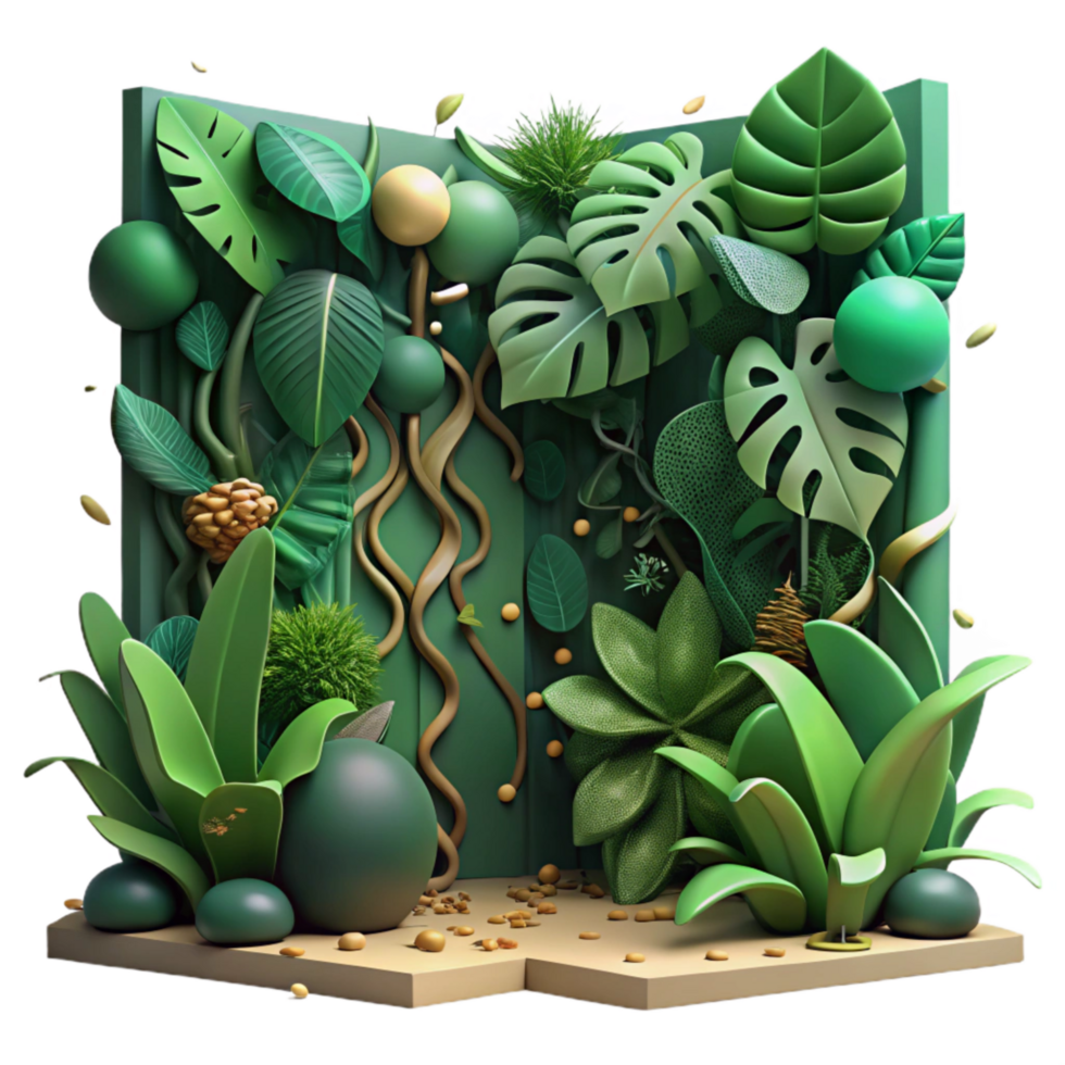 extraordinary traditional Dark Green Jungle Vines Cutout detailed png