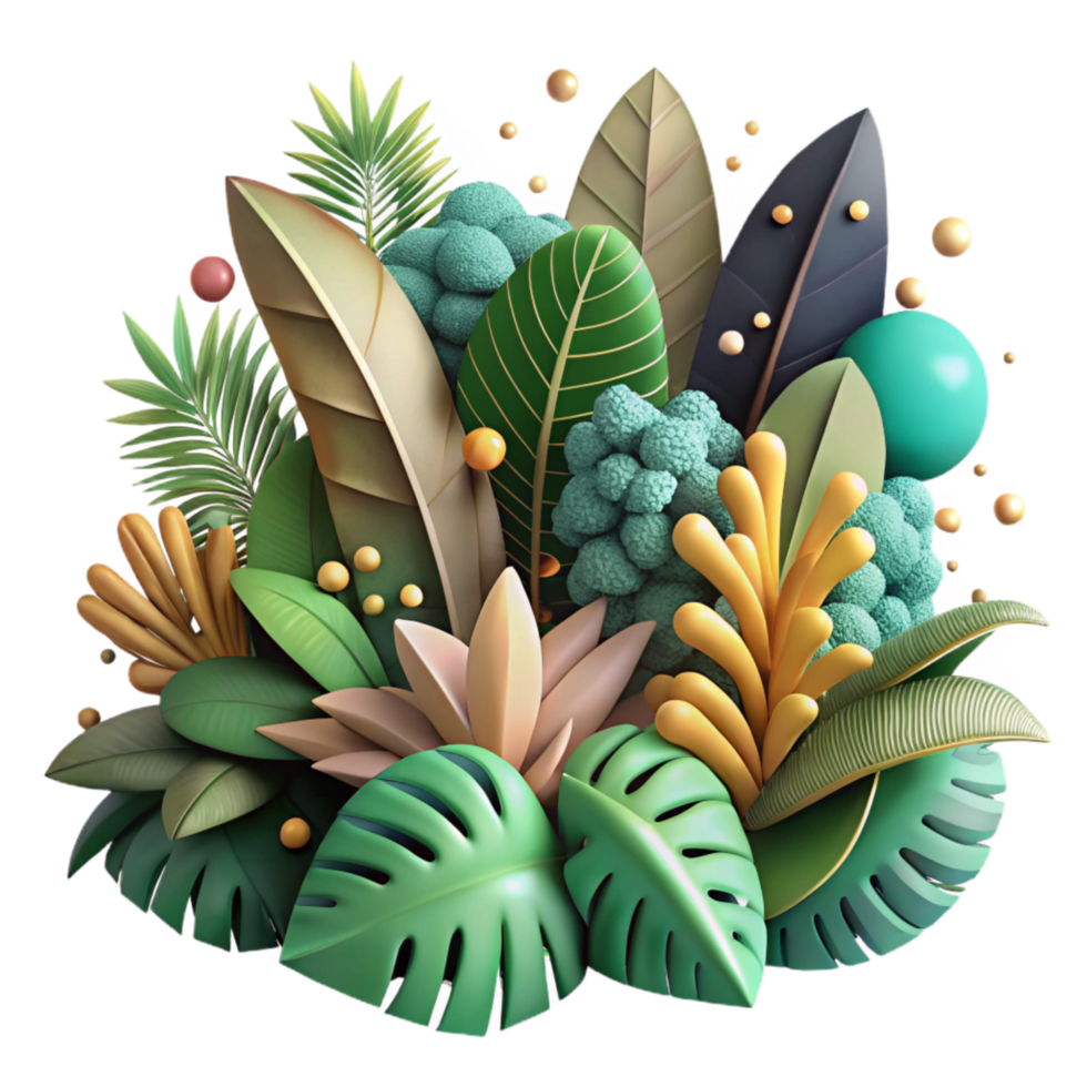 stunning artistic Dense Jungle Foliage Cutout professional png
