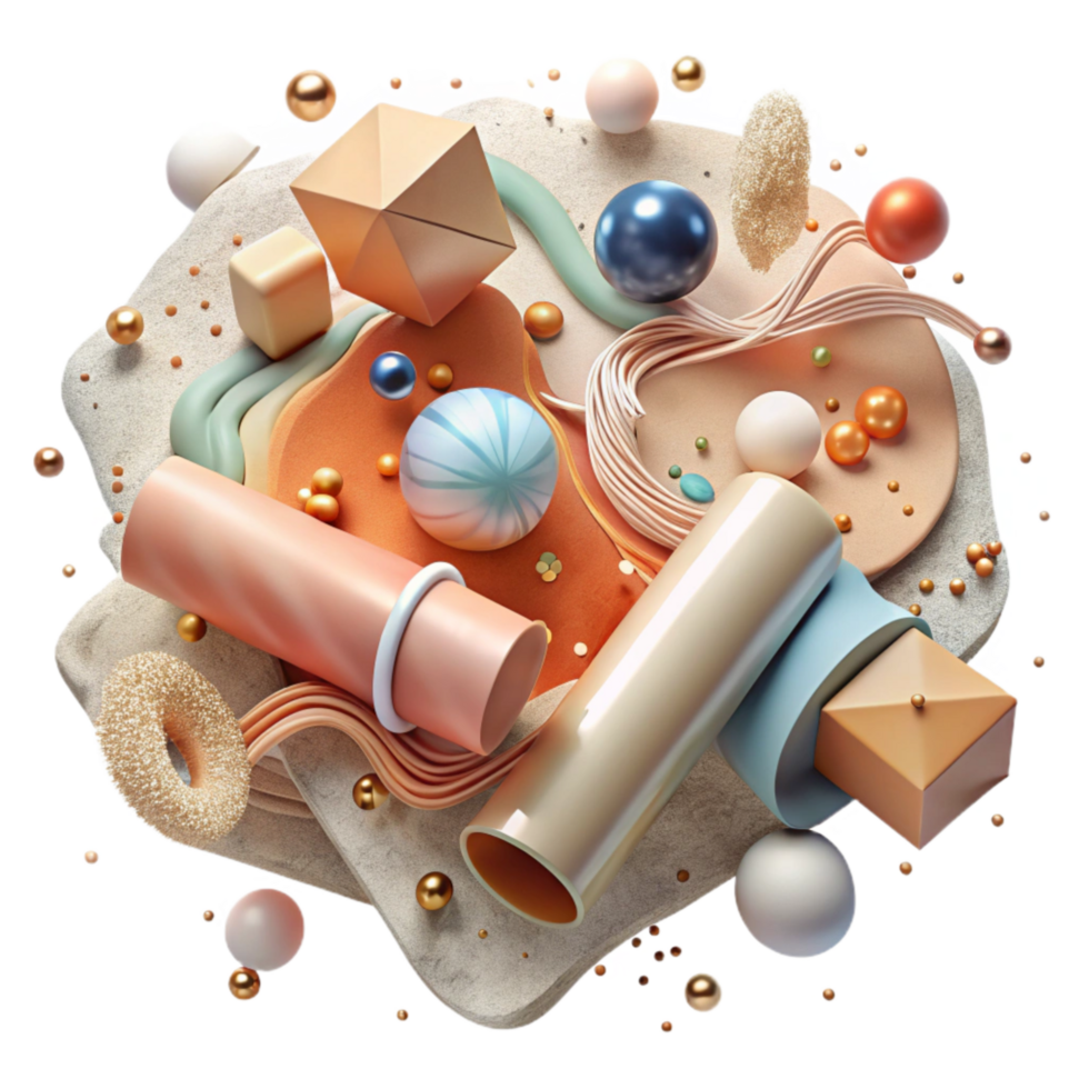 dramatic contemporary Environmental Degradation Top View Transparent Background original png