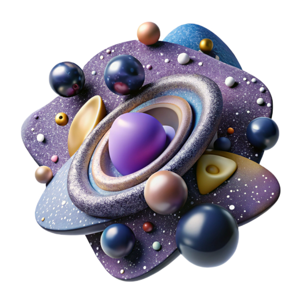 serene classic Galaxy Cluster Cutout with Multiple Galaxies professional png