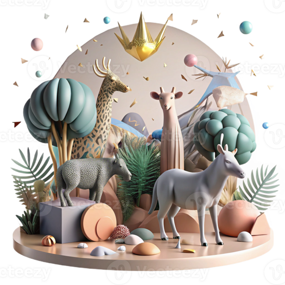vibrant artistic Diminishing Wildlife Populations Cutout Dramatic Lighting high quality png