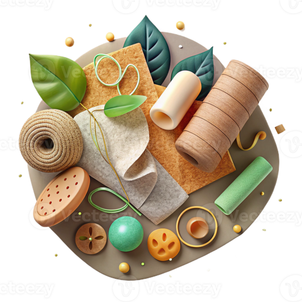 elegant minimalist Eco Friendly Products Flat Lay Transparent high resolution png